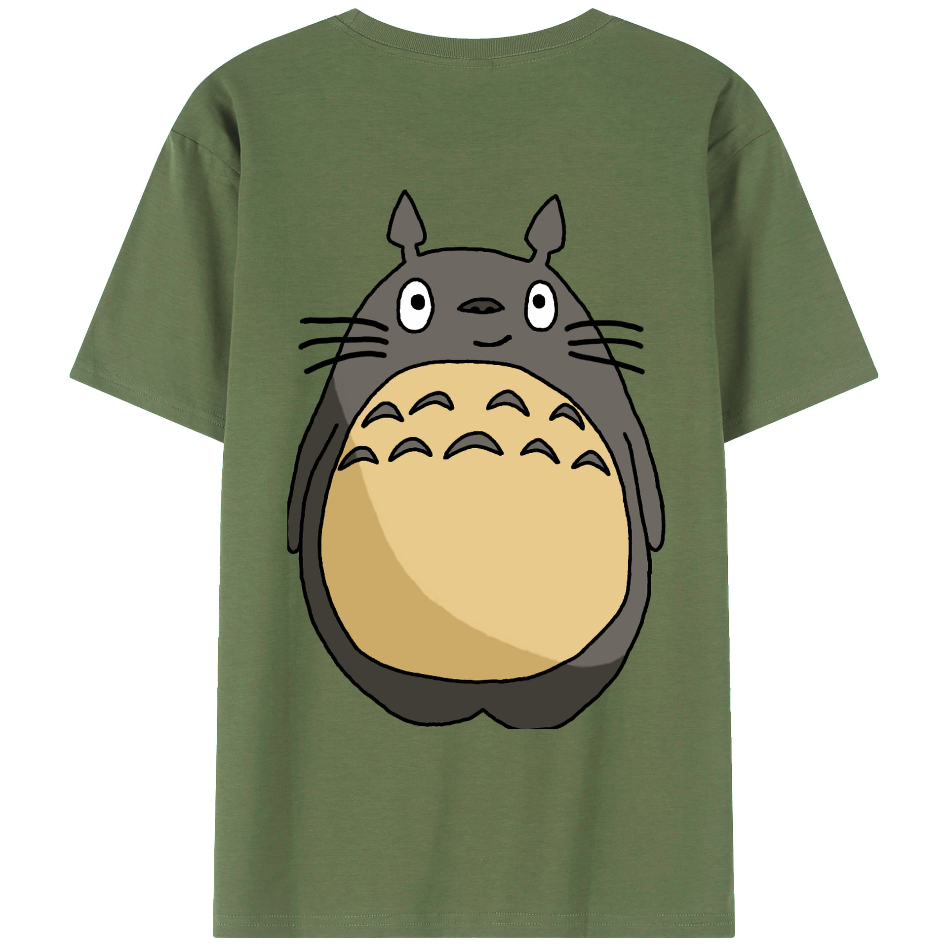 （画像用） となりのトトロ 草壁メイ 草壁サツキ My Neighbor Totoro Satsuki Kusakabe Mei Kusakabe 綿100％ メンズ半袖Tシャツ（バックプリント） 通気性